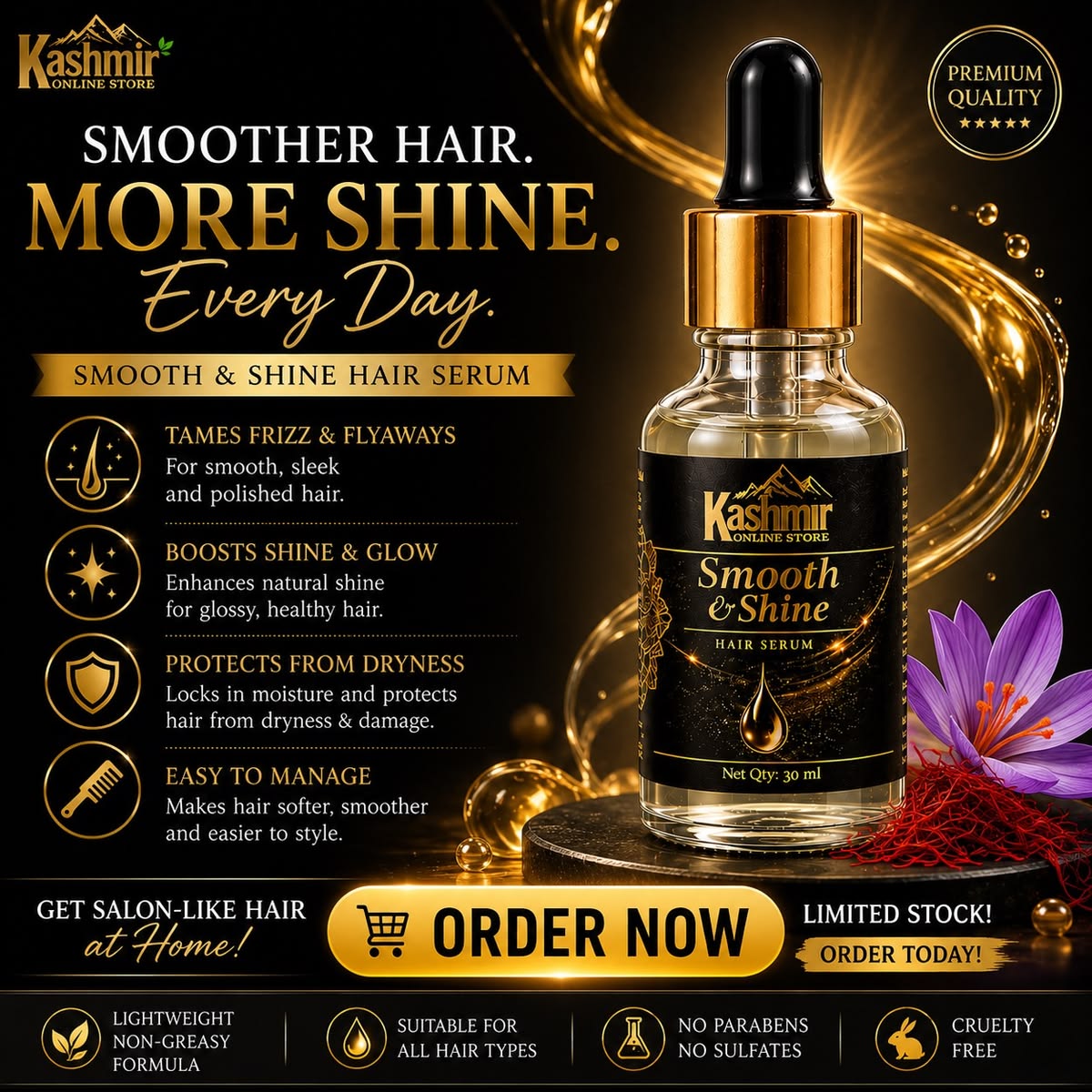 smooth &shine hair serum
