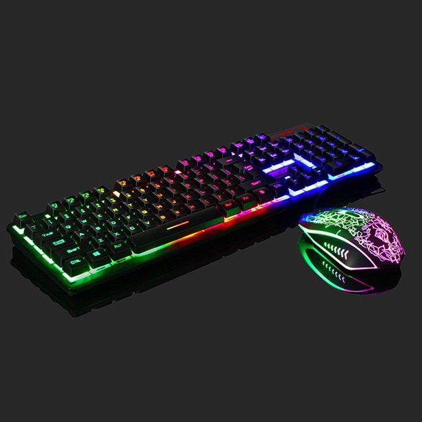 RGB Gaming Keyboard Mouse Combo with Large RGB Mouse Pad | 3PCS Gaming Set | USB Wired Mechanical Feel Keyboard | LED Gaming Mouse | PC Laptop Compatible