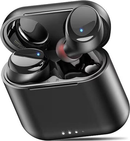 Wireless Earbuds with Charging Case Black Bluetooth 5.3