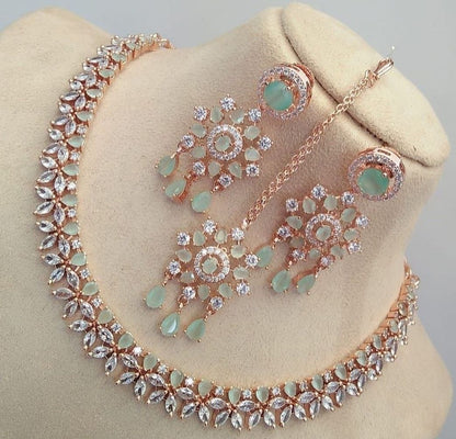 Luxury Twisted Pearl Bridal Choker Set with Sage Meenakari & Polki Kundan