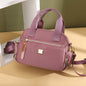 omen Shoulder Bag Large Capacity Multi Pocket Crossbody Handbag with Wide Strap Stylish Solid Color Casual Bag for Daily Use