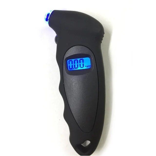 Digital Car Tire Tyre Air Pressure Gauge Meter LCD Display Tester for Car Truck Motorcycle Bike - Multicolour